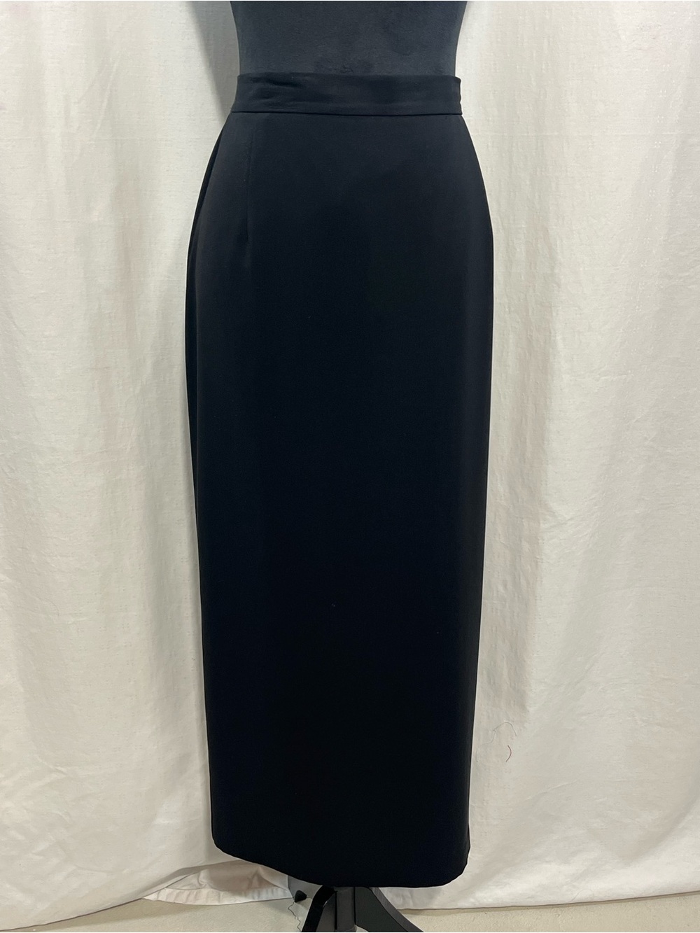 Elegant Black High-Waist Pencil Maxi Skirt lined work casual party wedding 1233